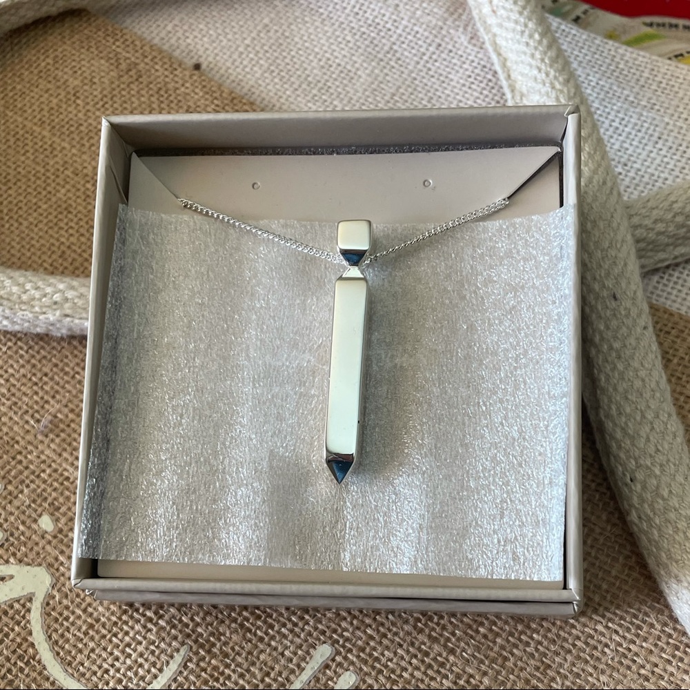 India Hicks The Player Necklace Silver 24” 32” NWT